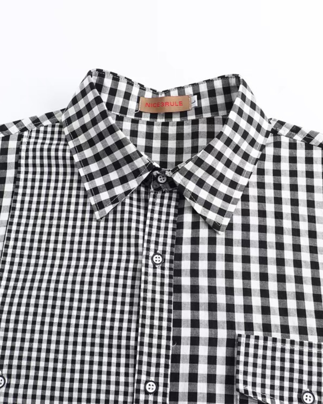 【URBANEST】ミックスギンガムダブルポケットシャツ 2color UN0029