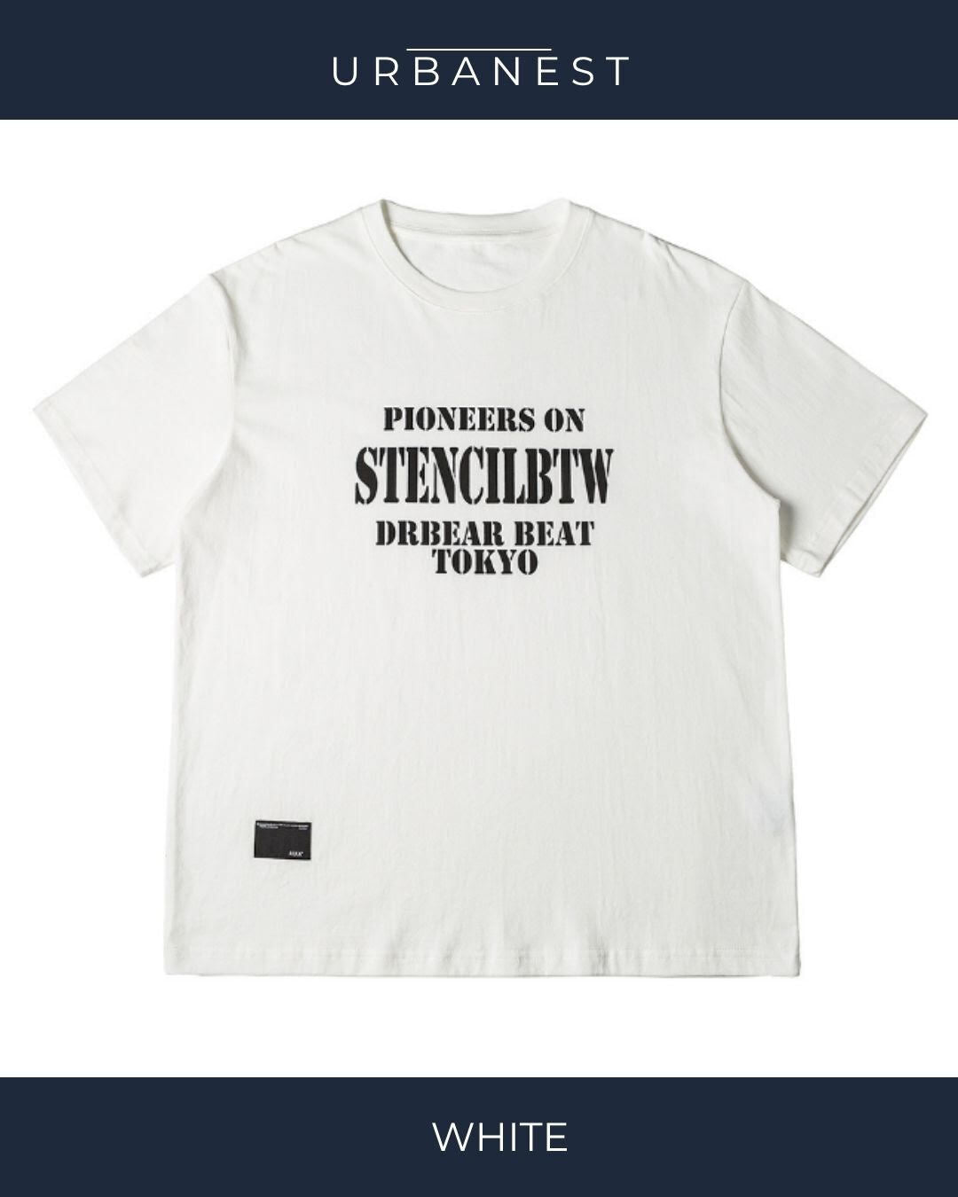 【URBANEST】【1着¥4290】【お得なSET商品】ステンシルロゴクルーネックグラフィックTシャツ 2color UN0088