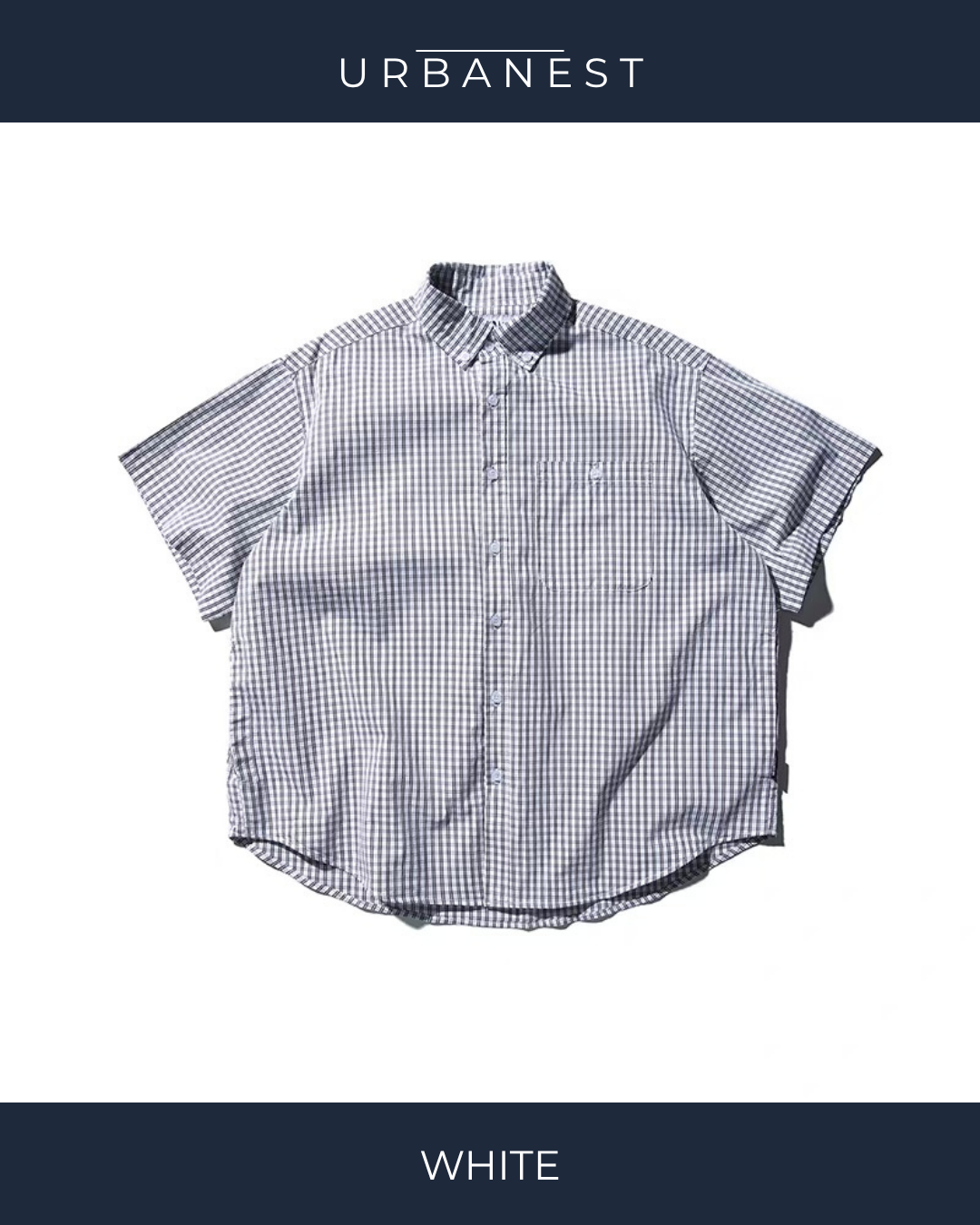 【URBANEST】ギンガムボタンダウンシャツ 2color UN0030