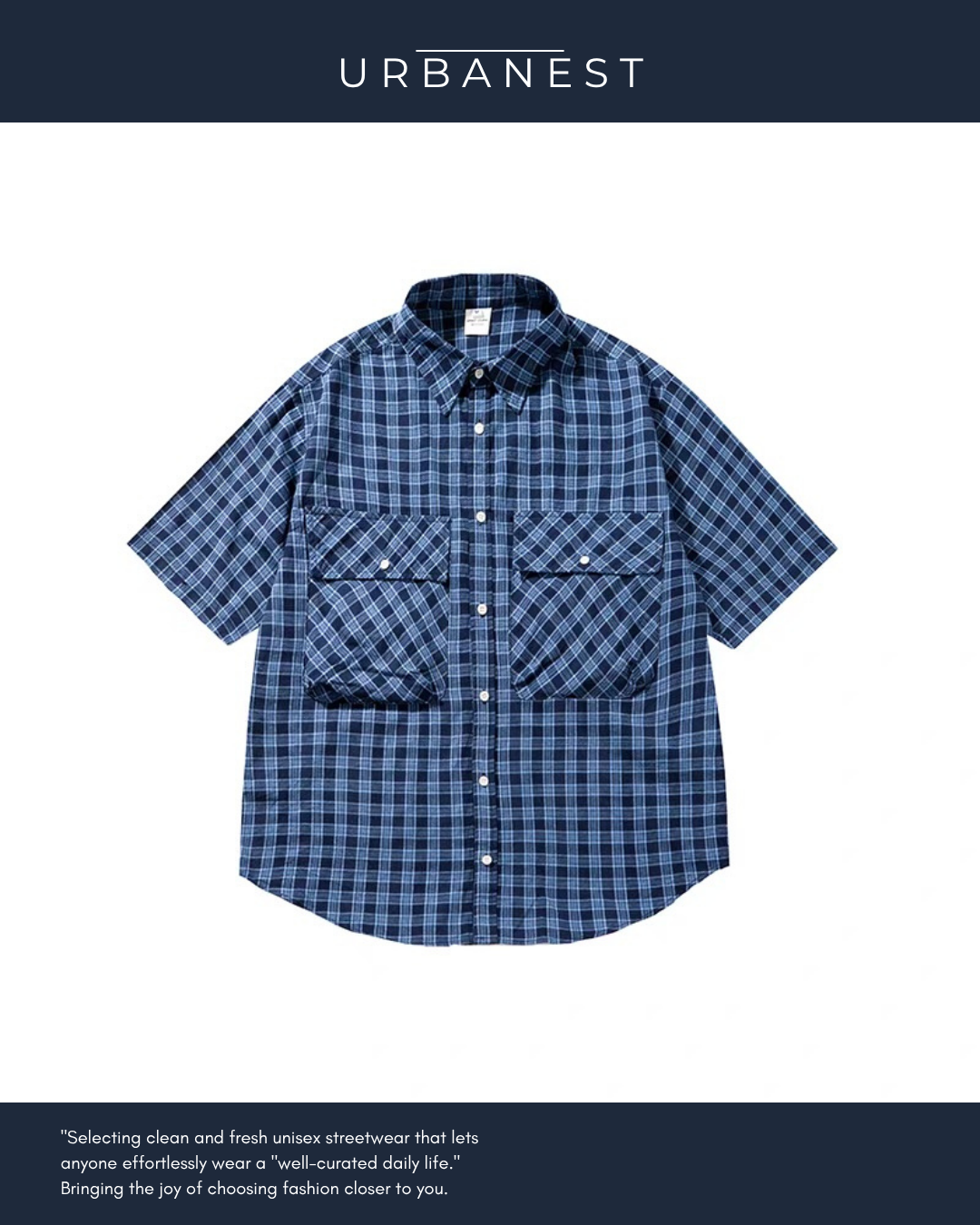 【URBANEST】マルチポケットチェックシャツ UN0034