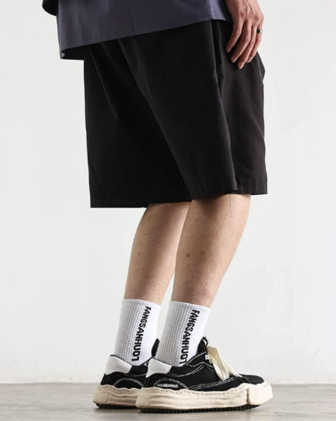 【URBANEST】極太ロープ風シューレースキャンバス厚底スニーカー 3color UN0055