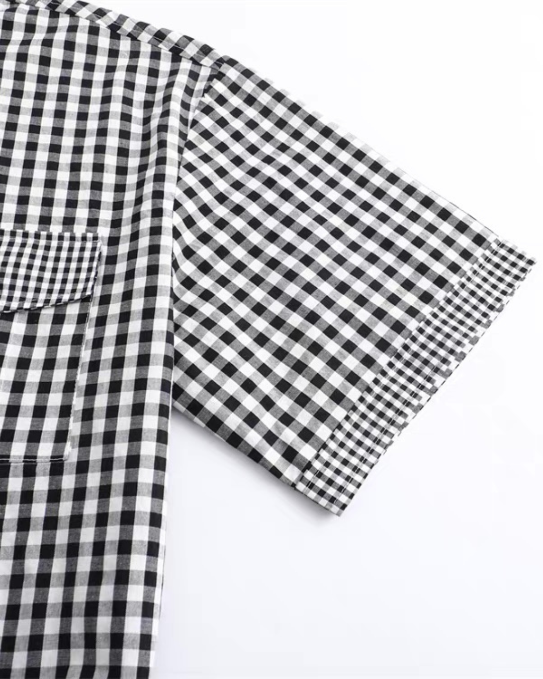 【URBANEST】ミックスギンガムダブルポケットシャツ 2color UN0029