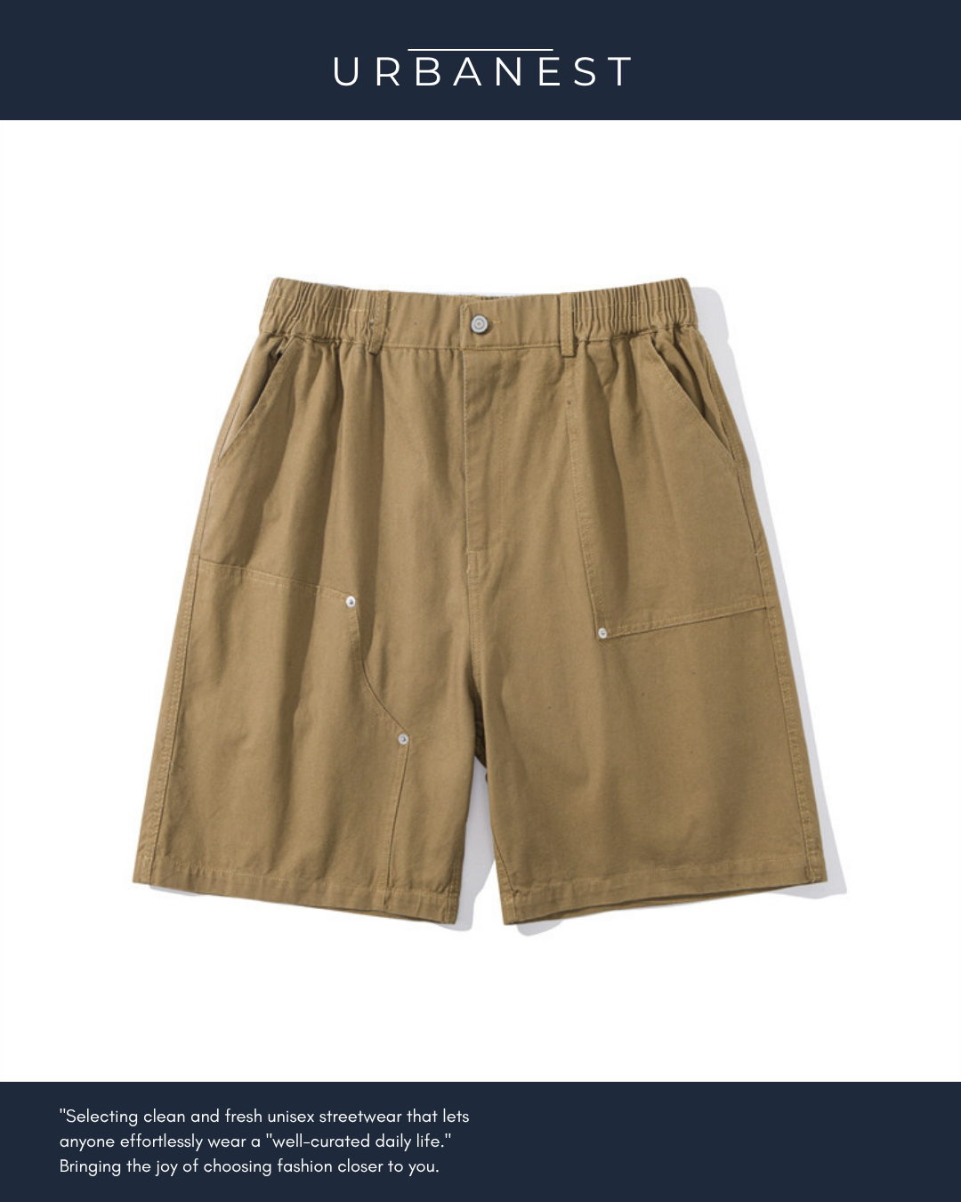 【URBANEST】 アシンメトリーポケットショートパンツ 3color UN0017