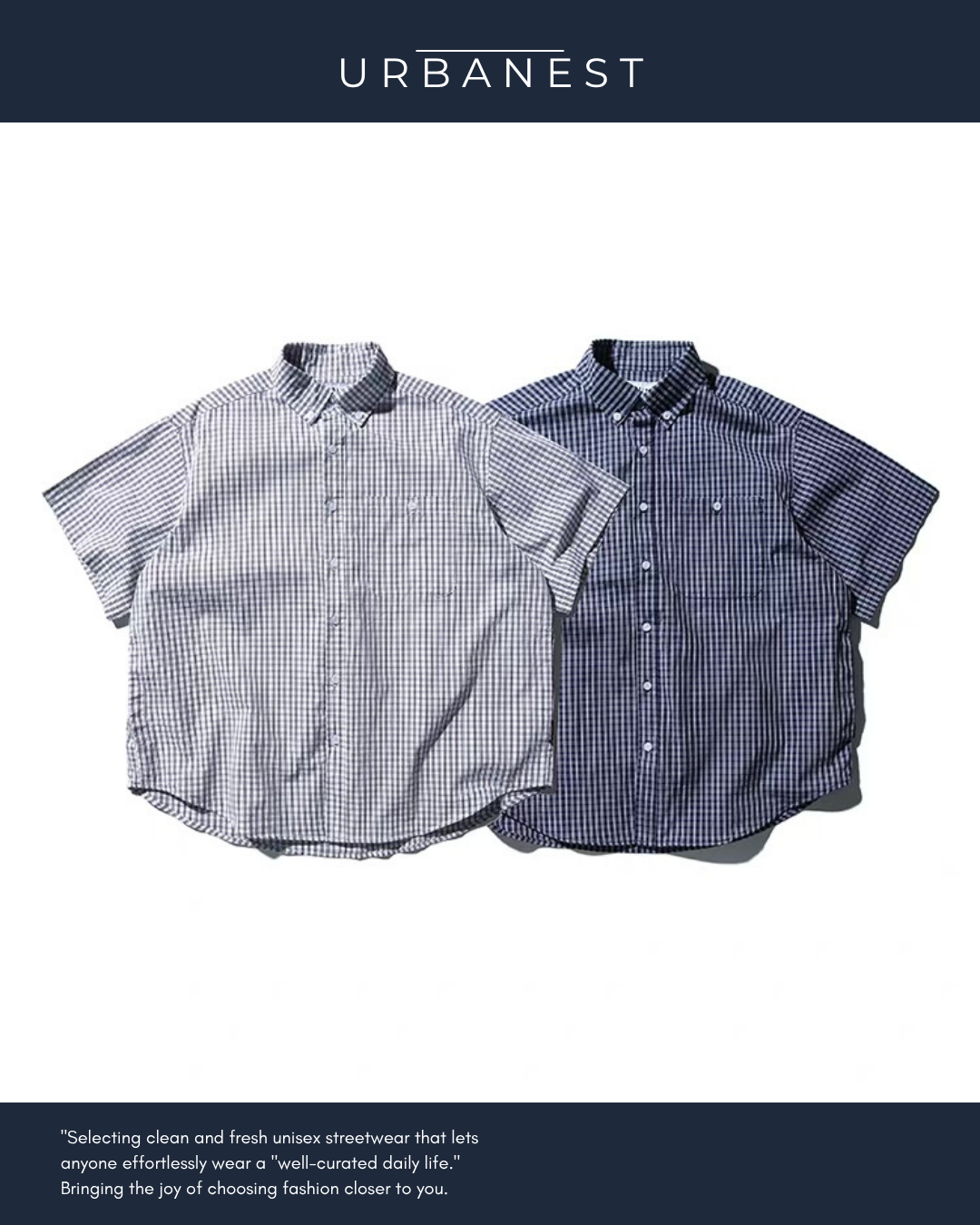 【URBANEST】ギンガムボタンダウンシャツ 2color UN0030
