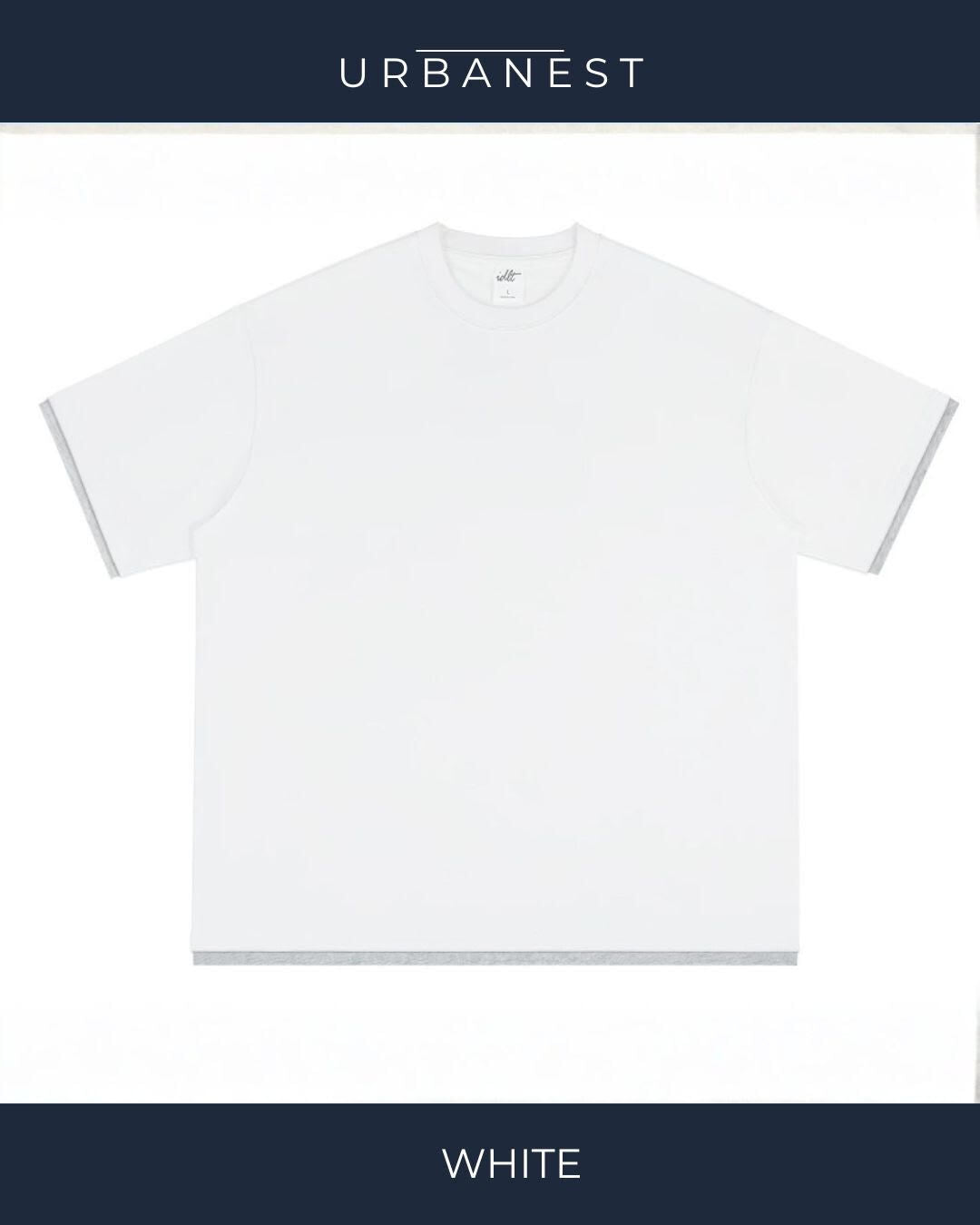 【URBANEST】【1着¥5490】【お得なSET商品】フェイクレイヤードクルーネックTシャツ 5color UN0071