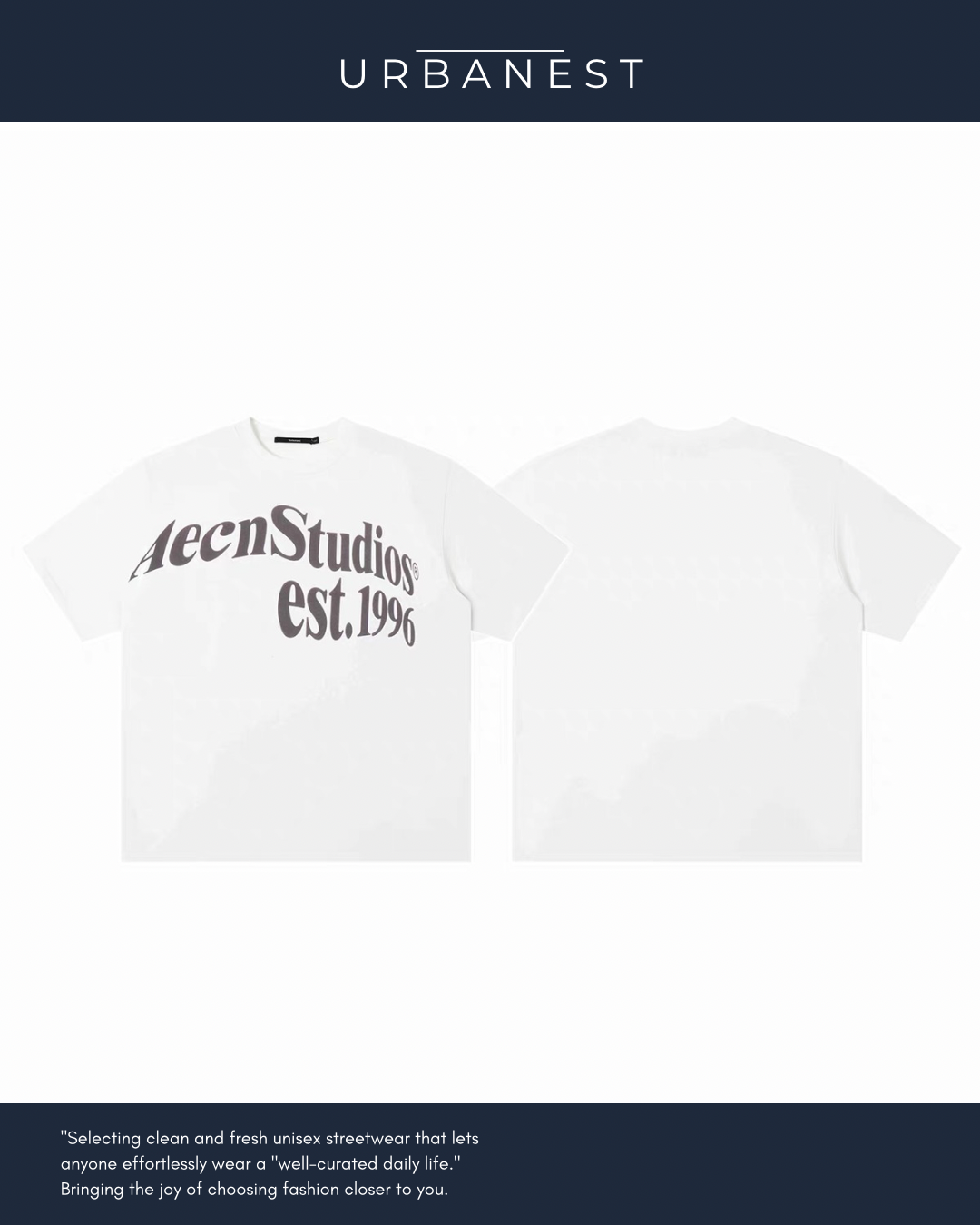 【URBANEST】ルーズフィットカーブロゴTシャツ UN0048