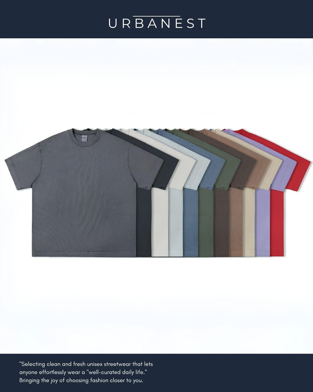 【URBANEST】【1着¥5490】【お得なSET商品】ルーズフィットクルーネックTシャツ 7color UN0067