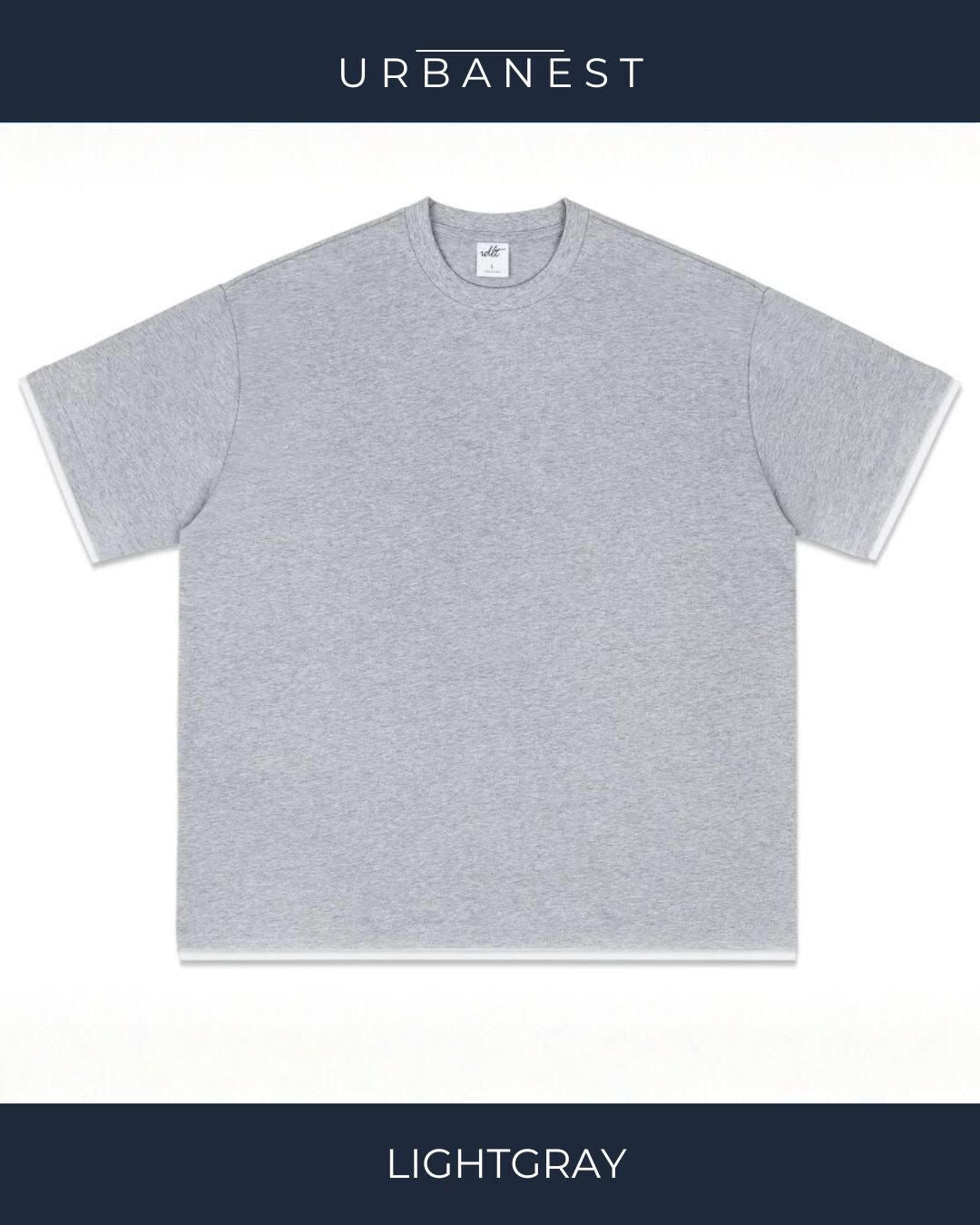 【URBANEST】【1着¥5490】【お得なSET商品】フェイクレイヤードクルーネックTシャツ 5color UN0071