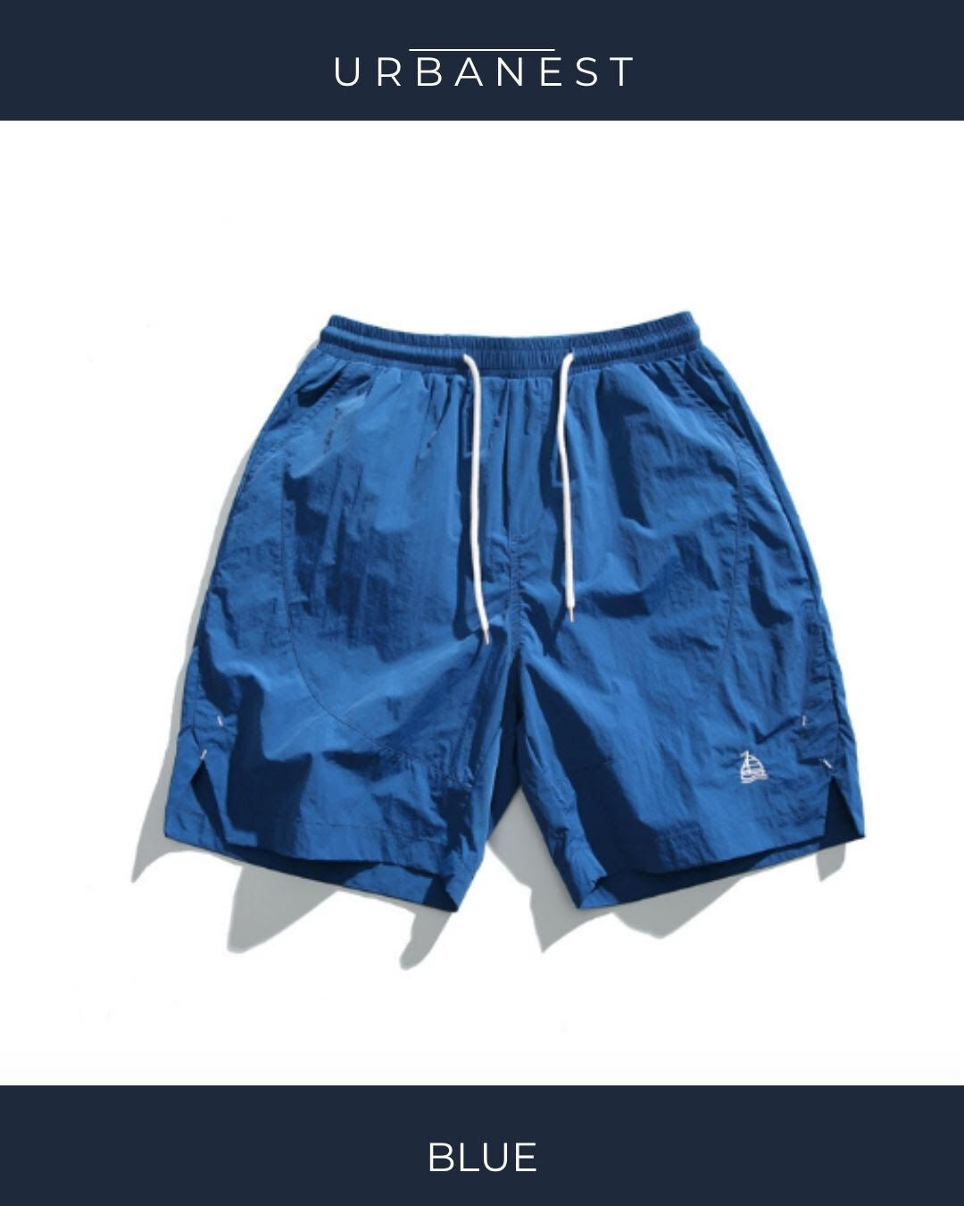 【URBANEST】ワンポイント刺繍イージーハーフパンツ 4color UN0101