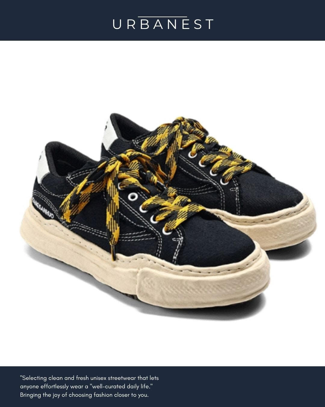 【URBANEST】キャンバス厚底ローカットスニーカー 3color UN0052