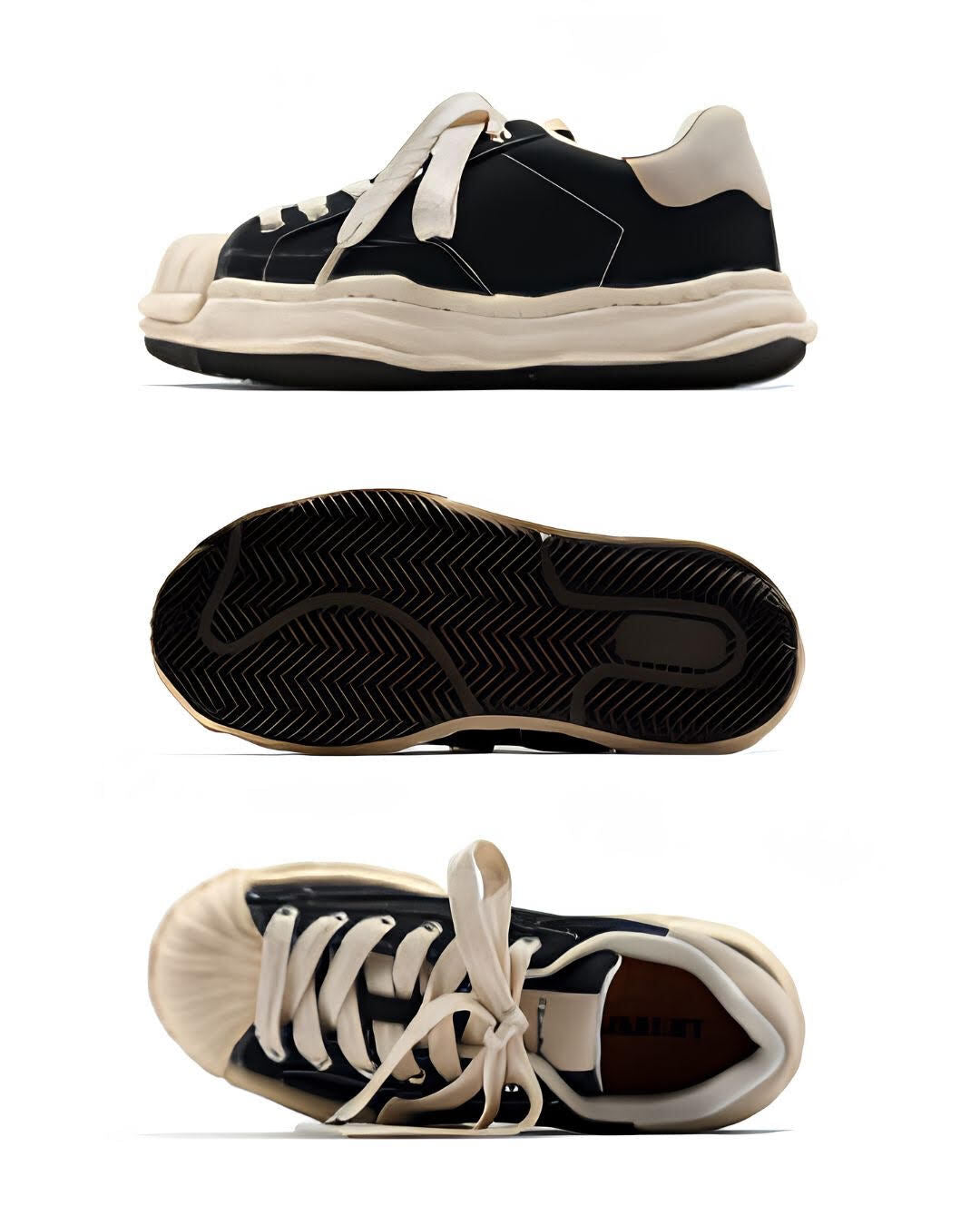 【URBANEST】ボリュームソールシェルトゥ厚底スニーカー UN0058