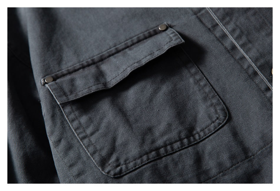 【URBANEST】corduroy collar canvas chore jacket 1color 【UN0242】