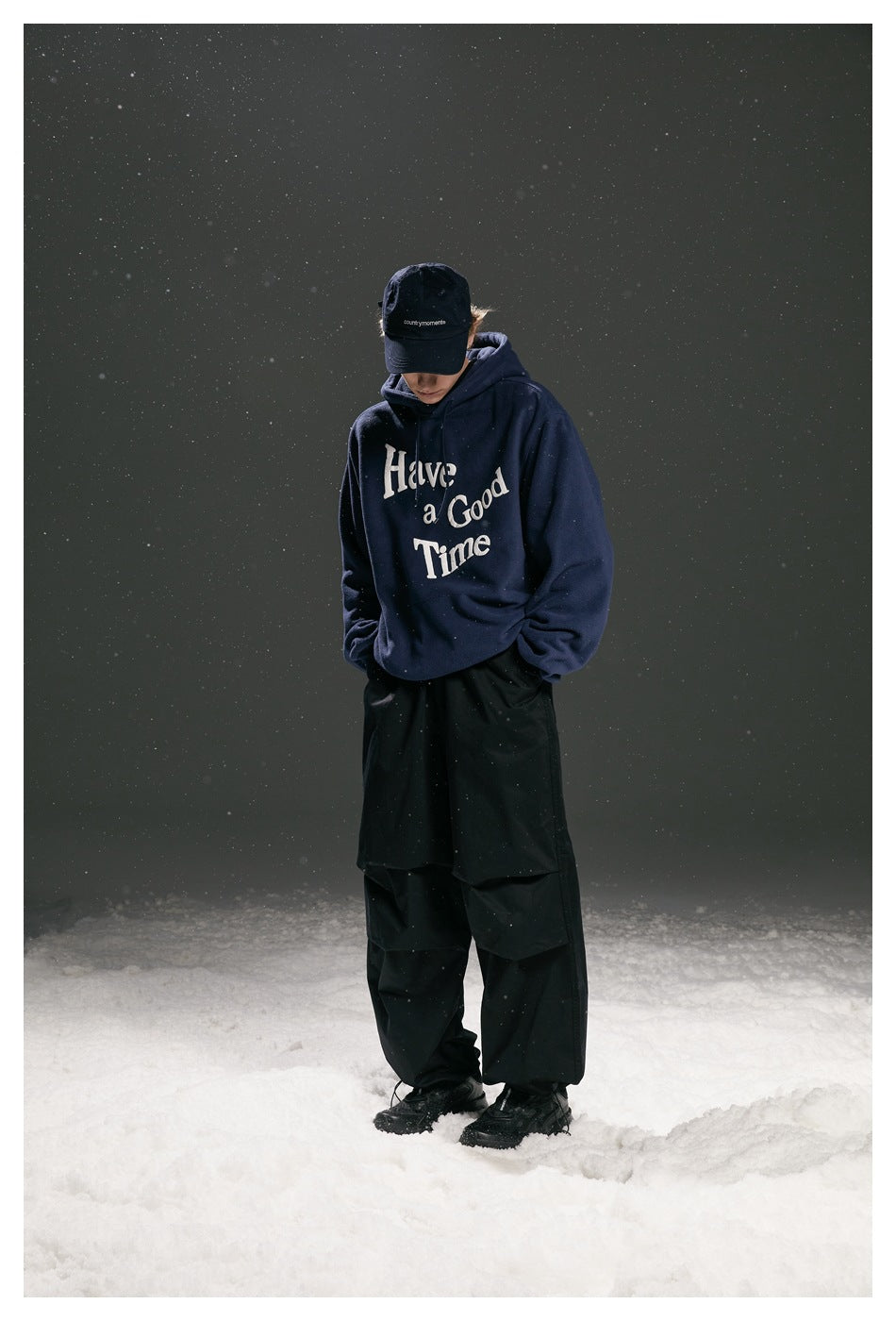 【URBANEST】letter printed fleece pullover hoodie 1color 【UN0229】