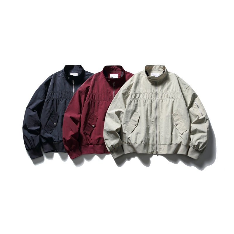 【URBANEST】stand collar flight zip jacket 2color 【UN0244】