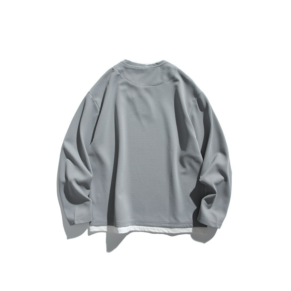 【URBANEST】ワッフルレイヤードキーネックロンT 3color 【UN0188】
