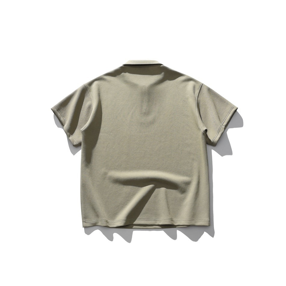 【URBANEST】half zip polo casual shirt 2color 【UN0205】
