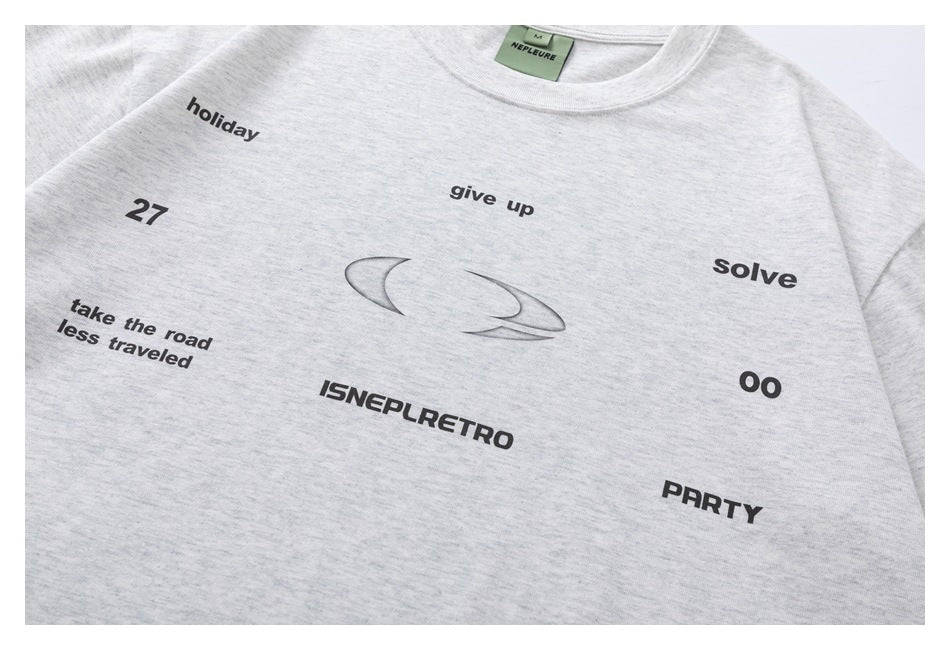 【URBANEST】タイポグラフィックルーズショートスリーブTシャツ 1color 【UN0191】