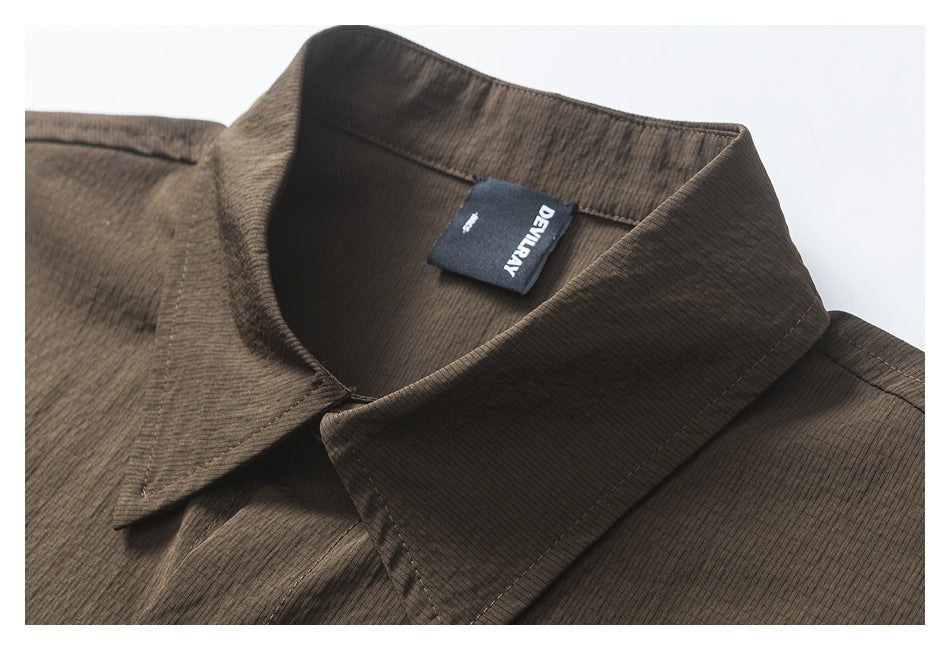 【URBANEST】utility zipper pocket short sleeve shirt 1color 【UN0211】