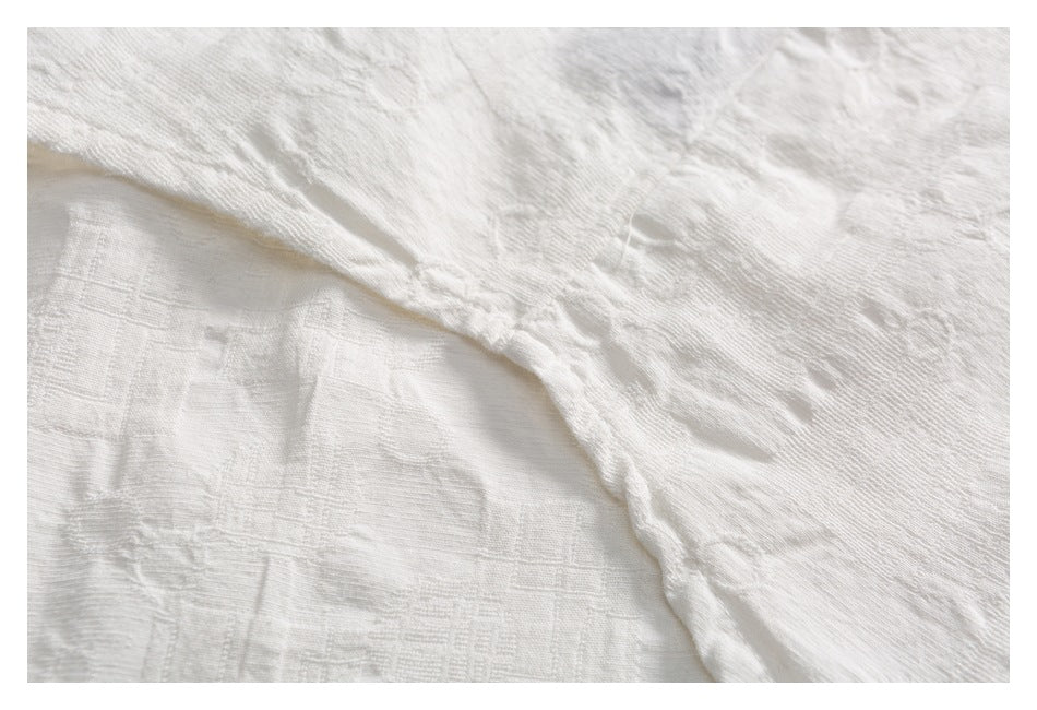 【URBANEST】double pocket textured short sleeve shirt 2color 【UN0207】