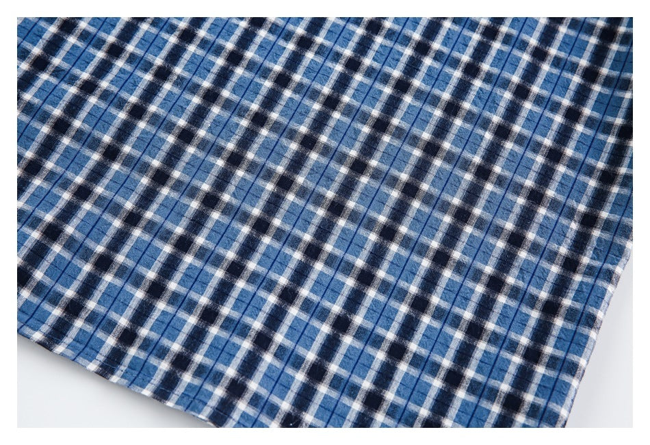 【URBANEST】plaid short sleeve casual shirt 1color 【UN0192】