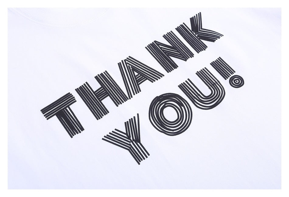 【URBANEST】thank you print casual t-shirt 3color 【UN0199】