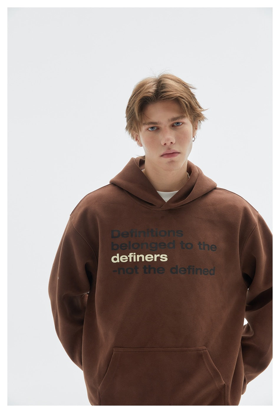 【URBANEST】letter printed loose pullover hoodie 2color 【UN0233】