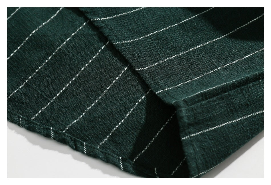 【URBANEST】pinstripe pocket short sleeve shirt 3color 【UN0218】
