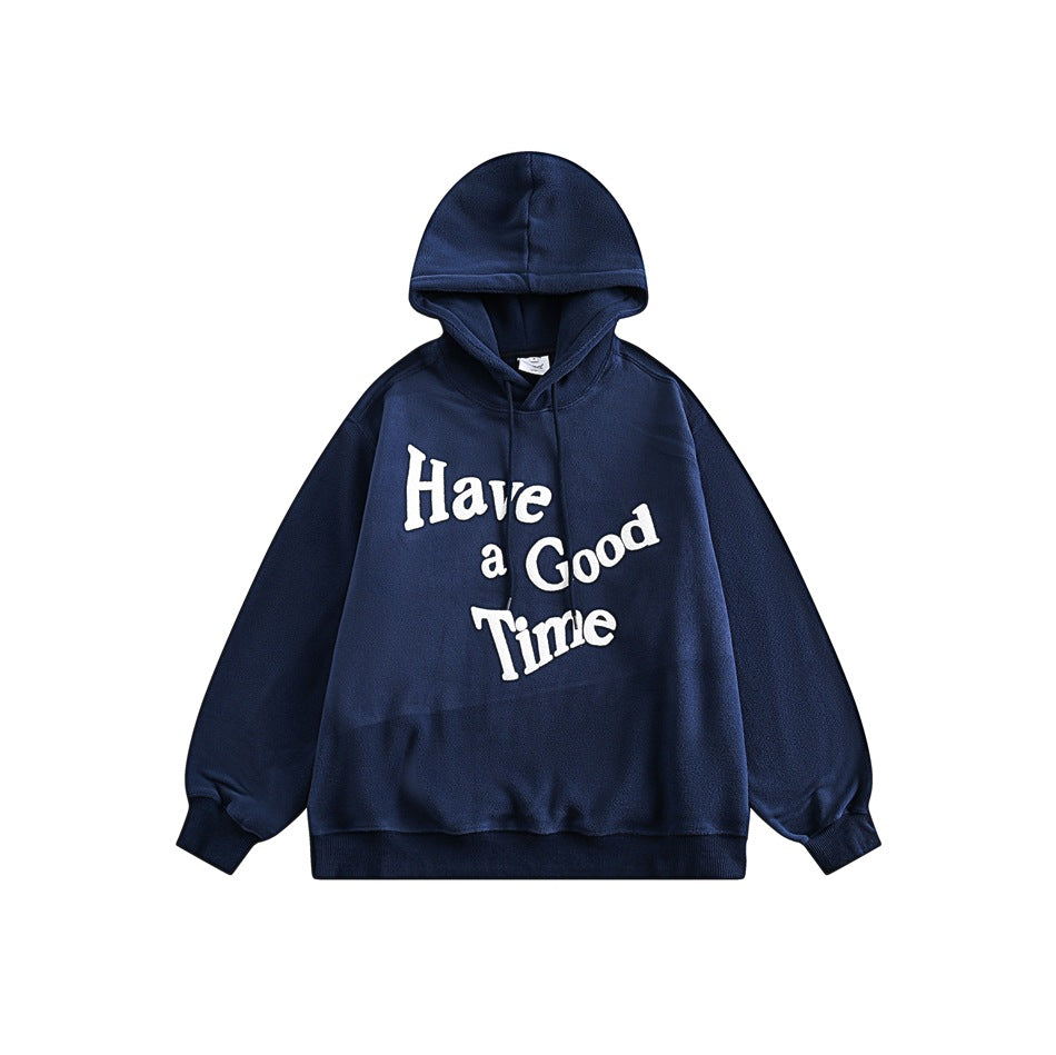 【URBANEST】letter printed fleece pullover hoodie 1color 【UN0229】