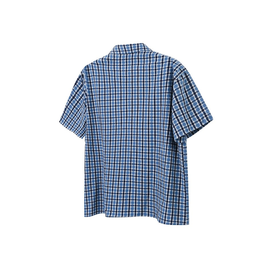 【URBANEST】plaid short sleeve casual shirt 1color 【UN0192】