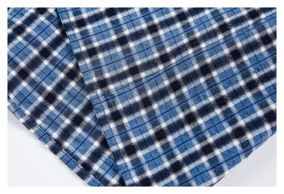 【URBANEST】plaid short sleeve casual shirt 1color 【UN0192】
