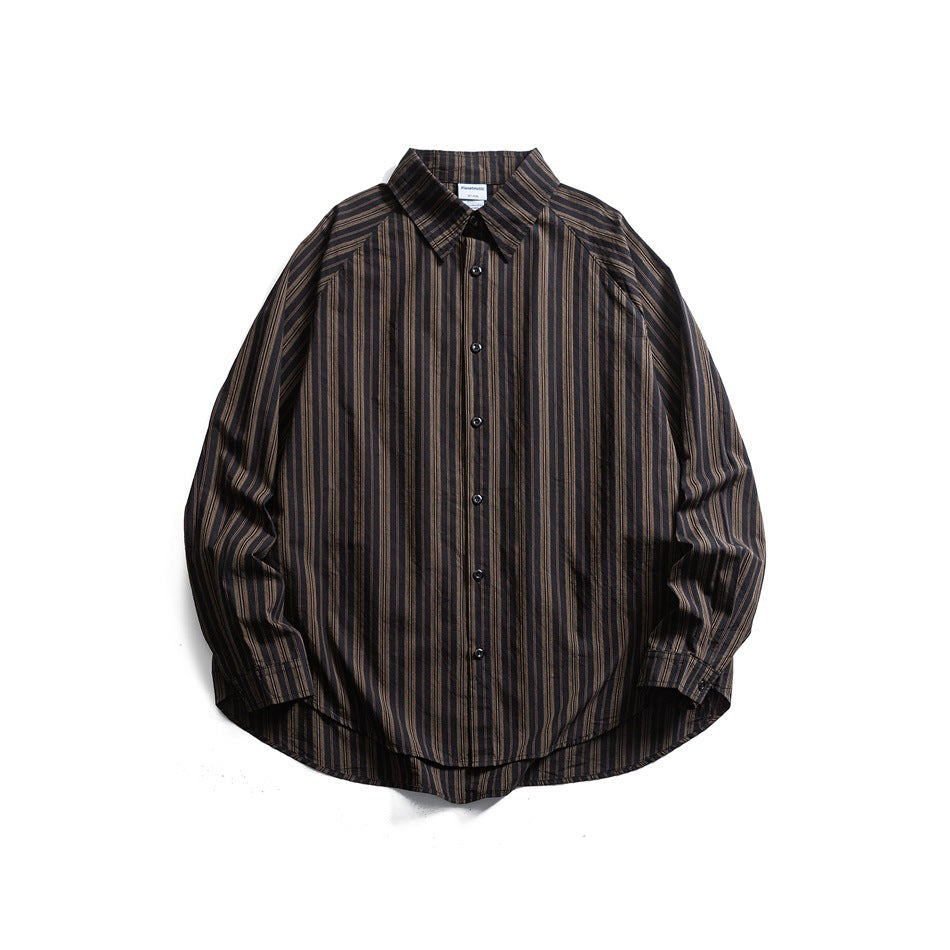 【URBANEST】striped long sleeve casual shirt 3color 【UN0213】