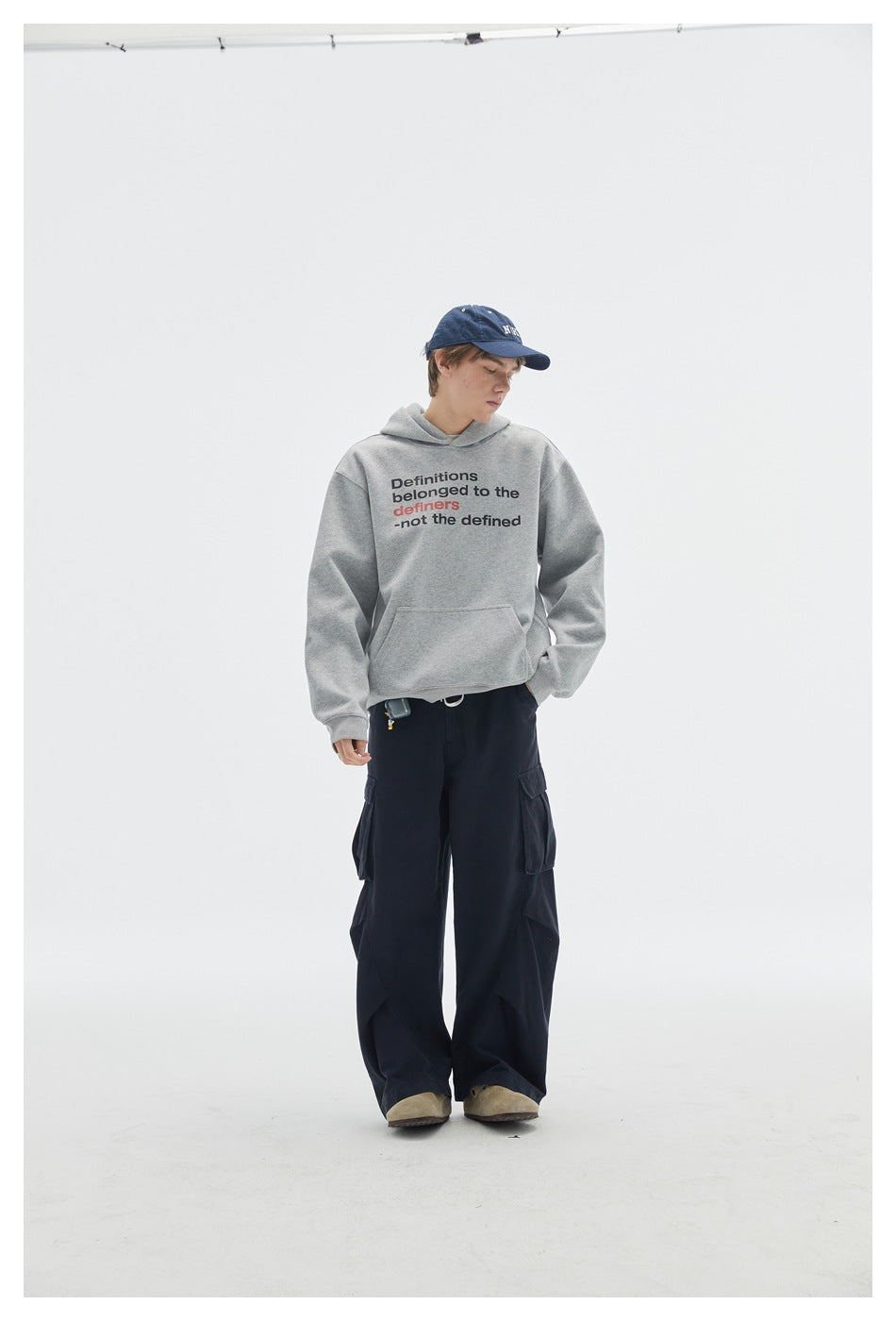 【URBANEST】letter printed loose pullover hoodie 2color 【UN0233】