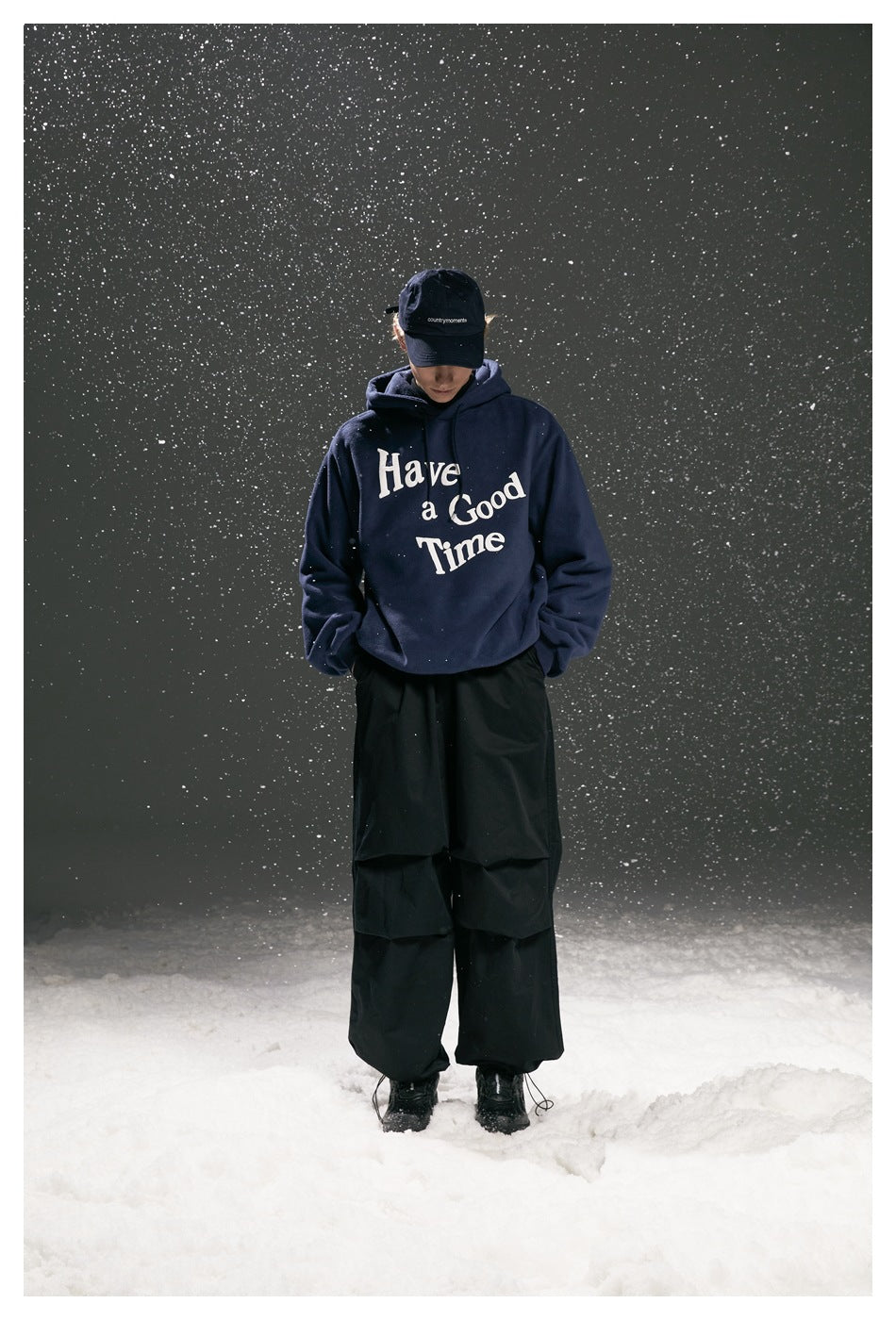 【URBANEST】letter printed fleece pullover hoodie 1color 【UN0229】