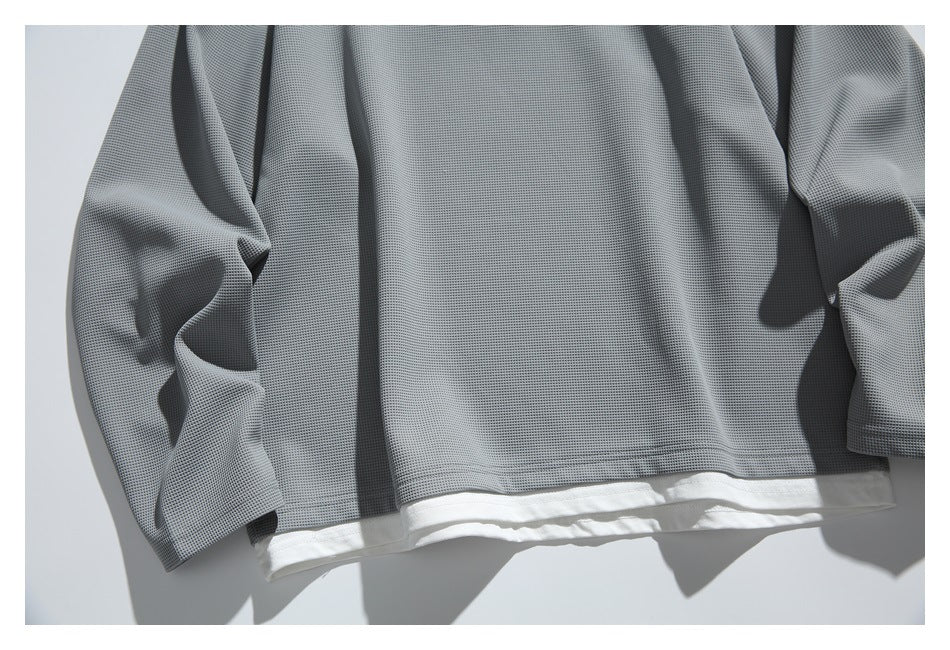 【URBANEST】ワッフルレイヤードキーネックロンT 3color 【UN0188】