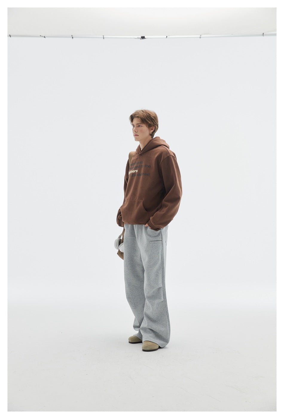 【URBANEST】letter printed loose pullover hoodie 2color 【UN0233】
