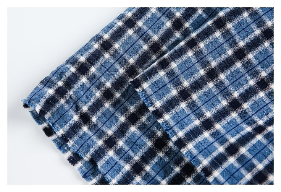 【URBANEST】plaid short sleeve casual shirt 1color 【UN0192】