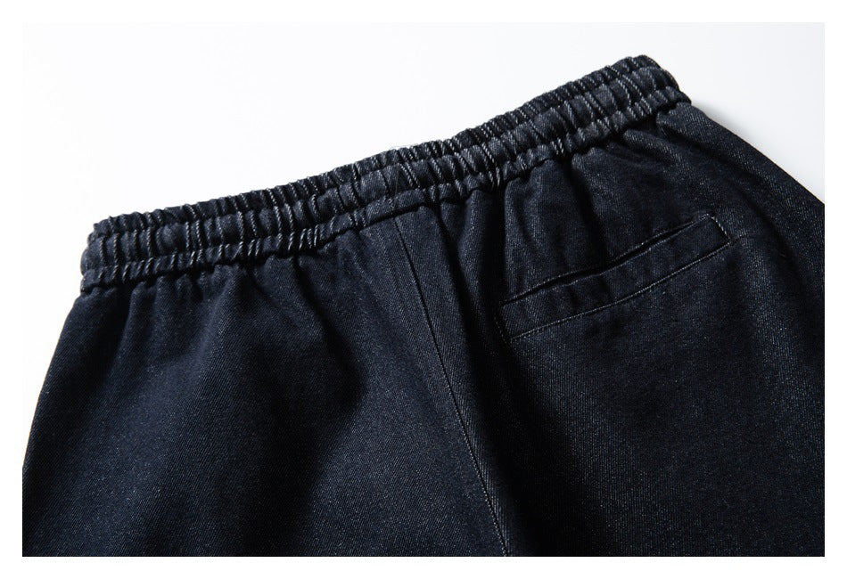 【URBANEST】curved seam loose fit denim pants 1color 【UN0223】