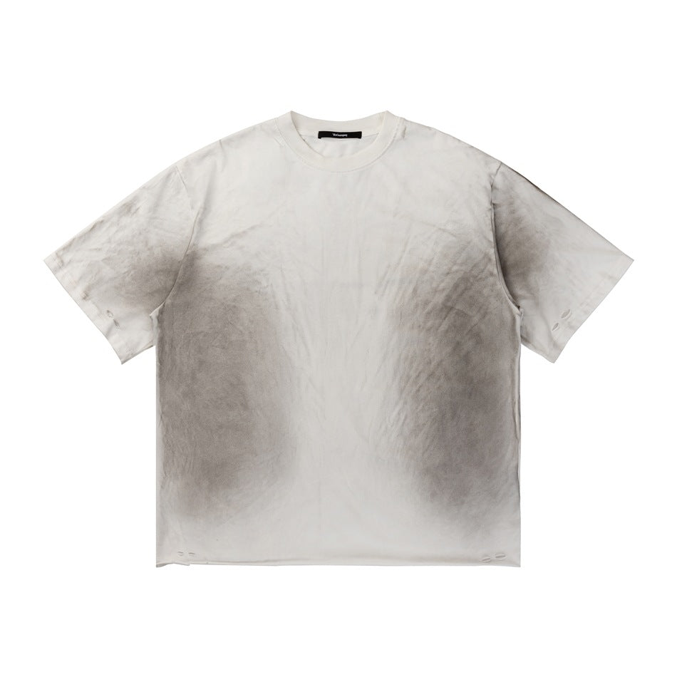 【URBANEST】vintage distressed wash casual t-shirt 1color 【UN0206】
