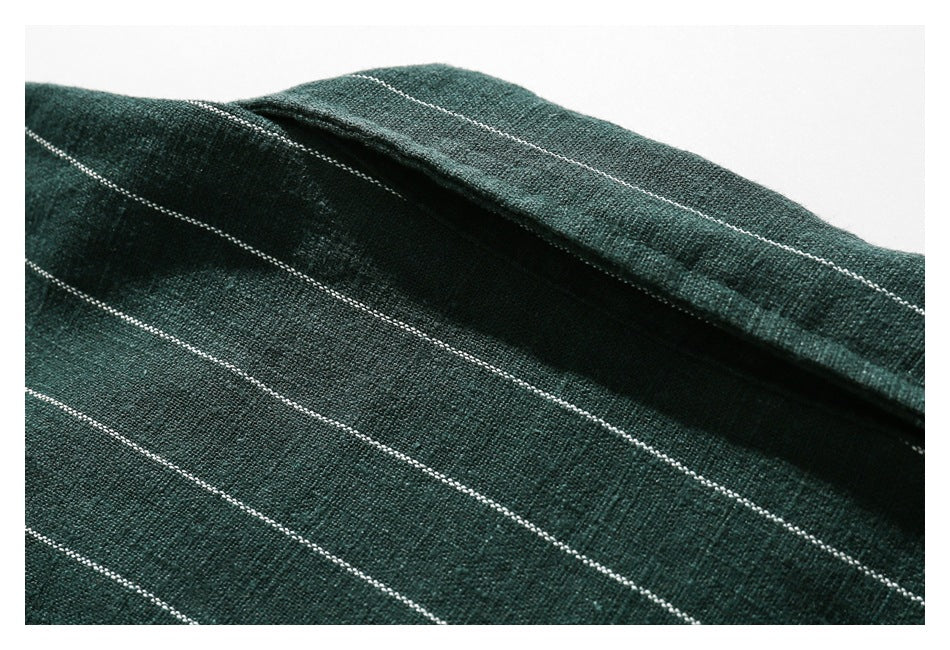 【URBANEST】pinstripe pocket short sleeve shirt 3color 【UN0218】