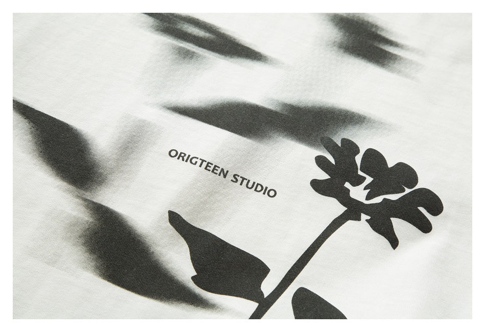 【URBANEST】flower graphic print casual t-shirt 2color 【UN0194】