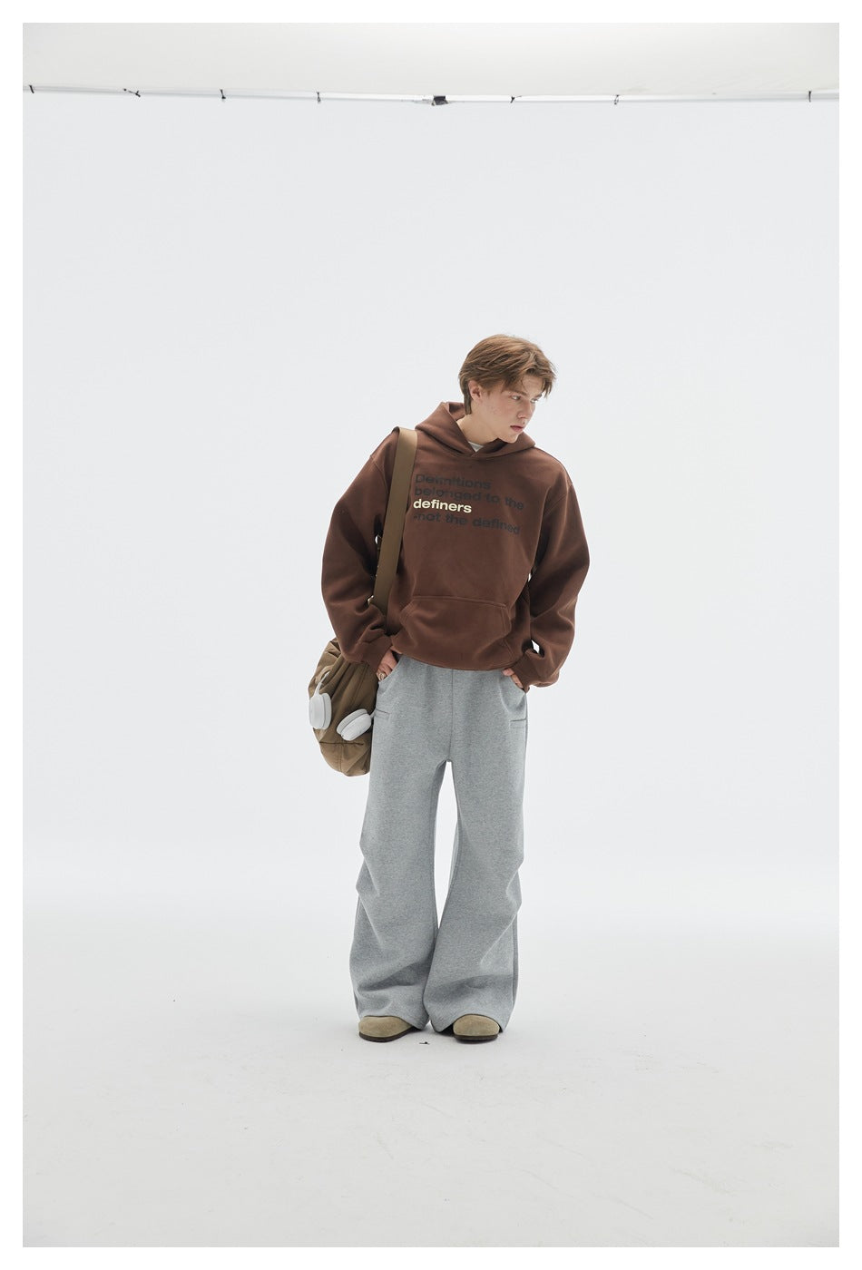 【URBANEST】letter printed loose pullover hoodie 2color 【UN0233】