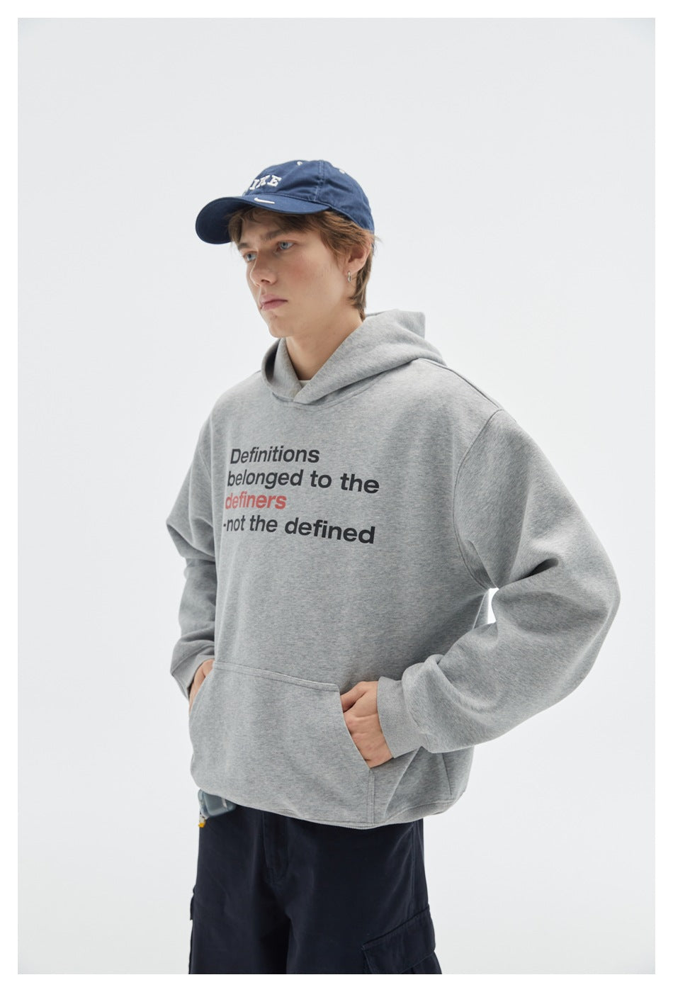 【URBANEST】letter printed loose pullover hoodie 2color 【UN0233】