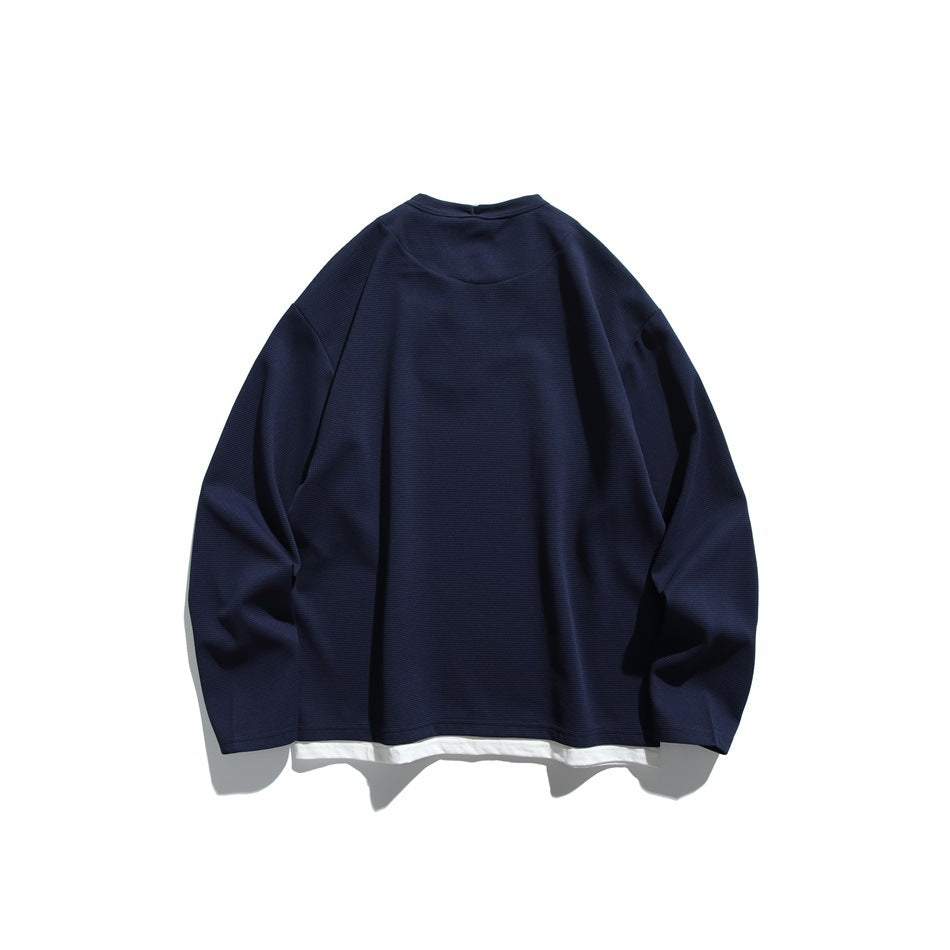 【URBANEST】ワッフルレイヤードキーネックロンT 3color 【UN0188】