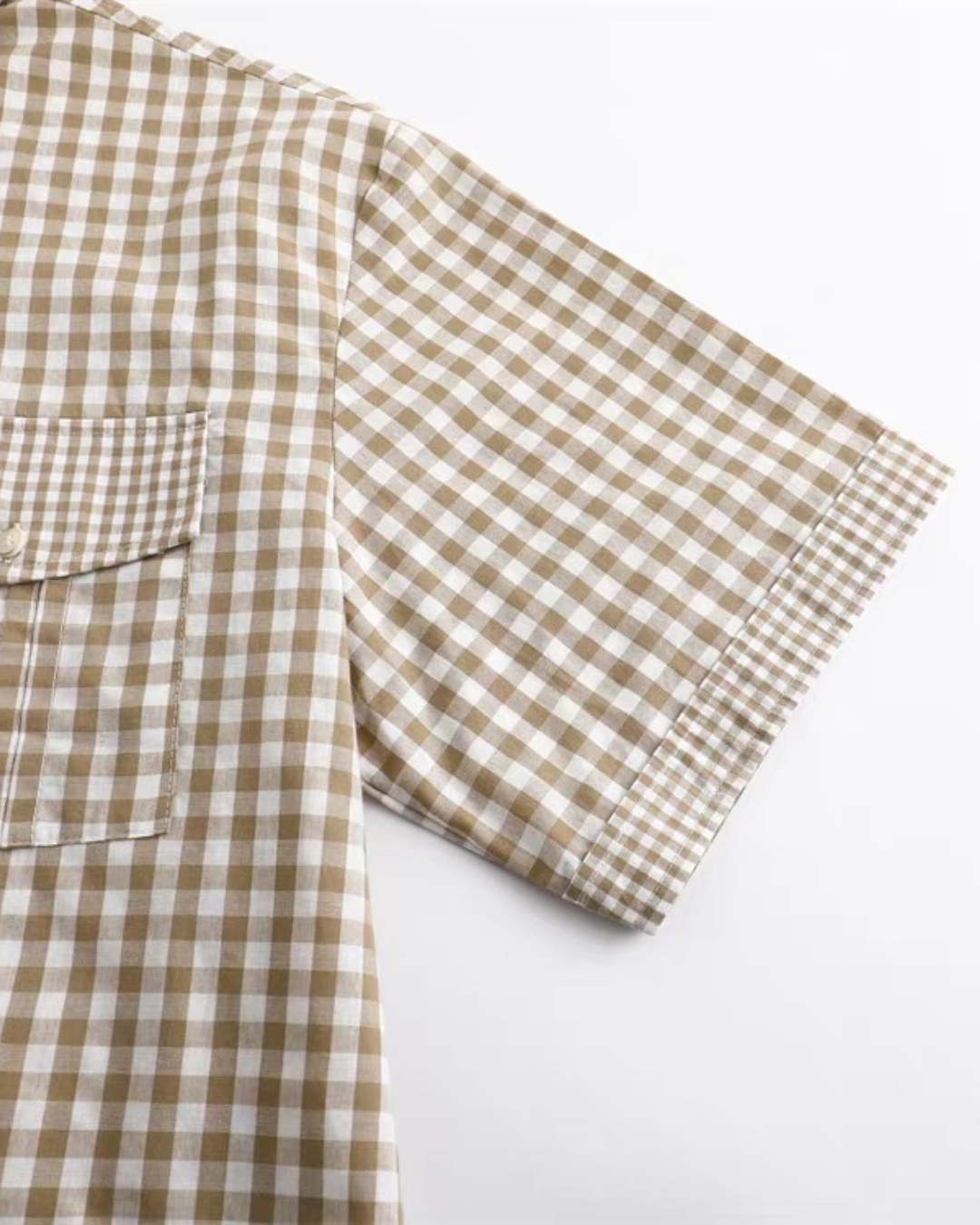 【URBANEST】ミックスギンガムダブルポケットシャツ 2color UN0029