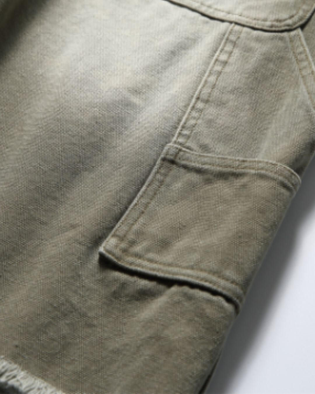 【URBANEST】ダメージ加工ダブルニーカットオフデニムバギーショーツ 3color UN0092