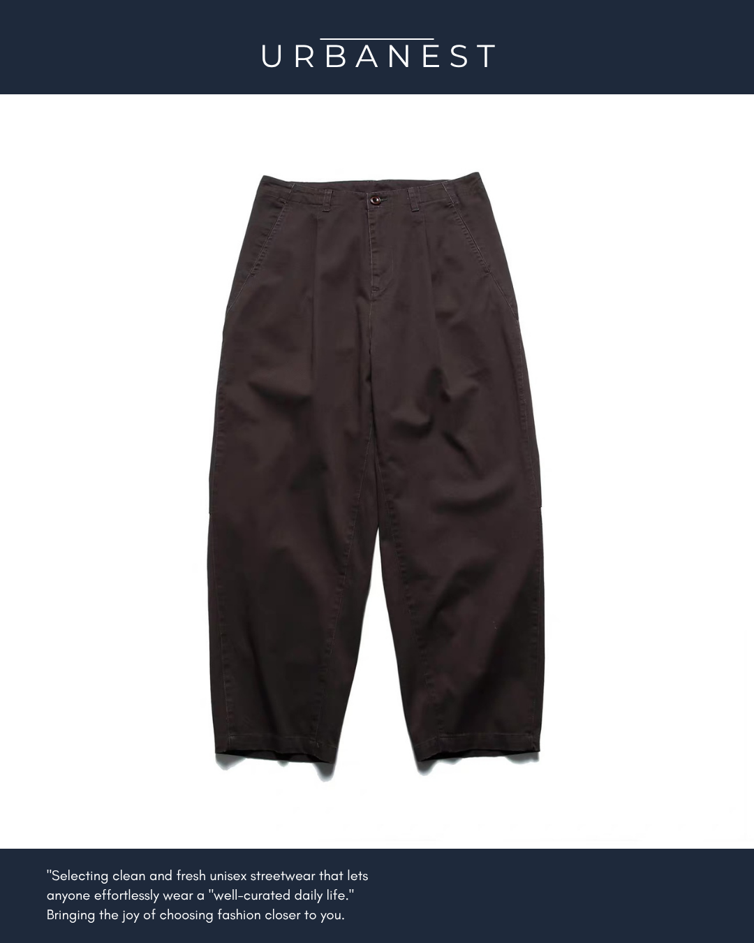 【URBANEST】ツータックバルーンチノパンツ 3color UN0040
