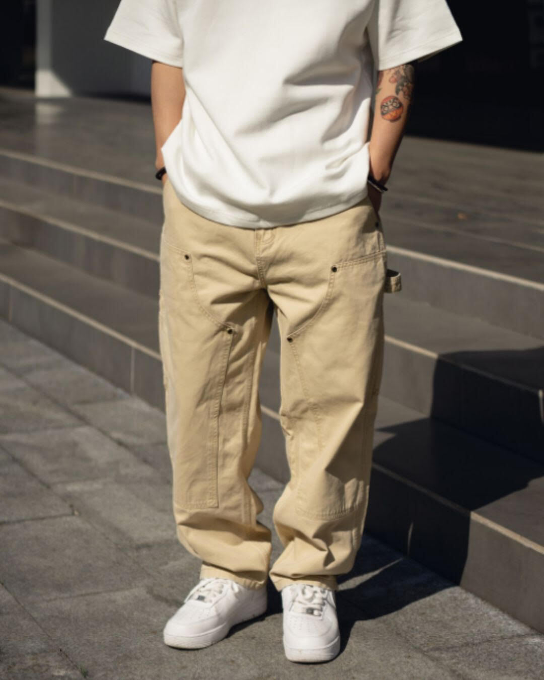 【URBANEST】ダブルニーワイドペインターワークパンツ 4color UN0083