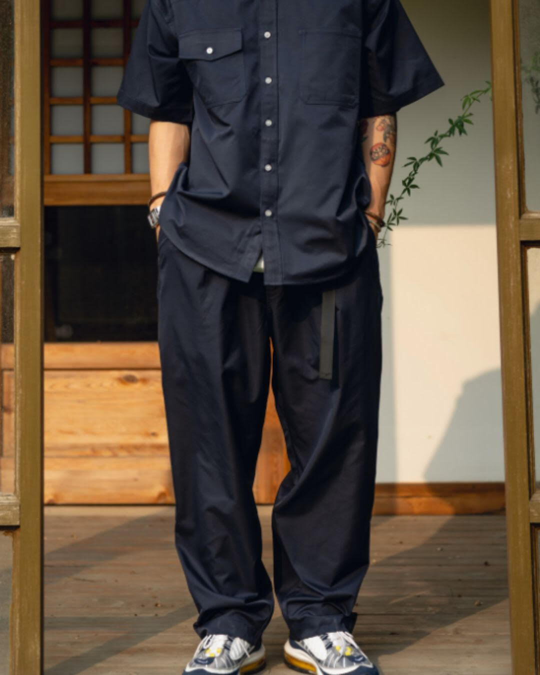 【URBANEST】クライミングバルーンワイドテーパードパンツ 3color UN0077
