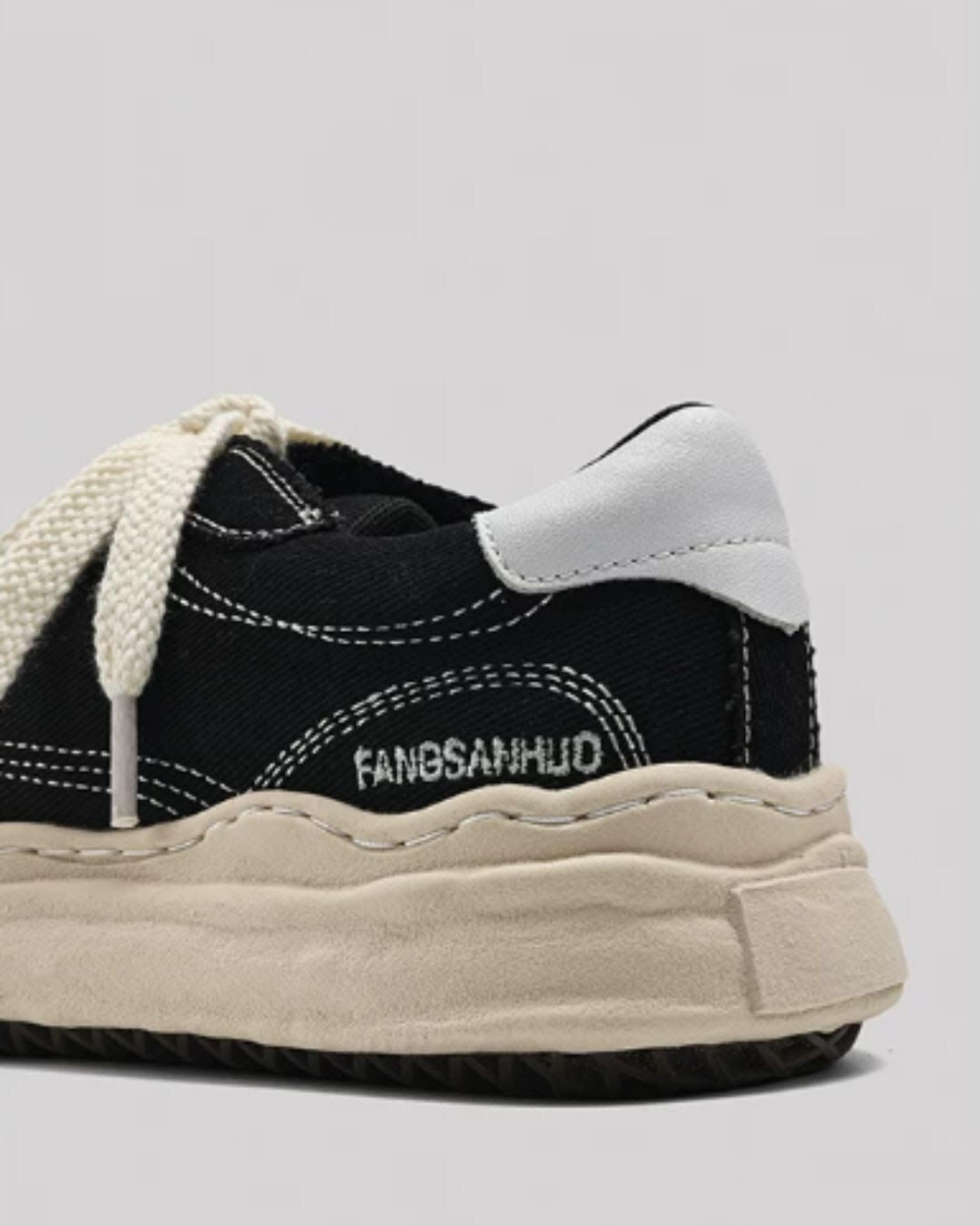【URBANEST】極太ロープ風シューレースキャンバス厚底スニーカー 3color UN0055