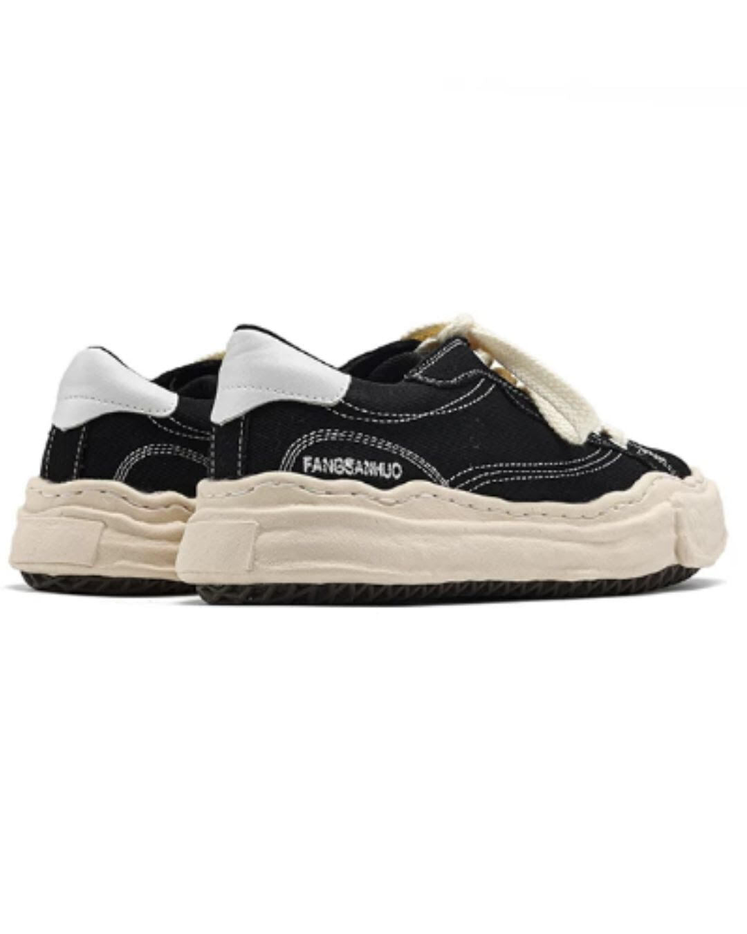 【URBANEST】極太ロープ風シューレースキャンバス厚底スニーカー 3color UN0055